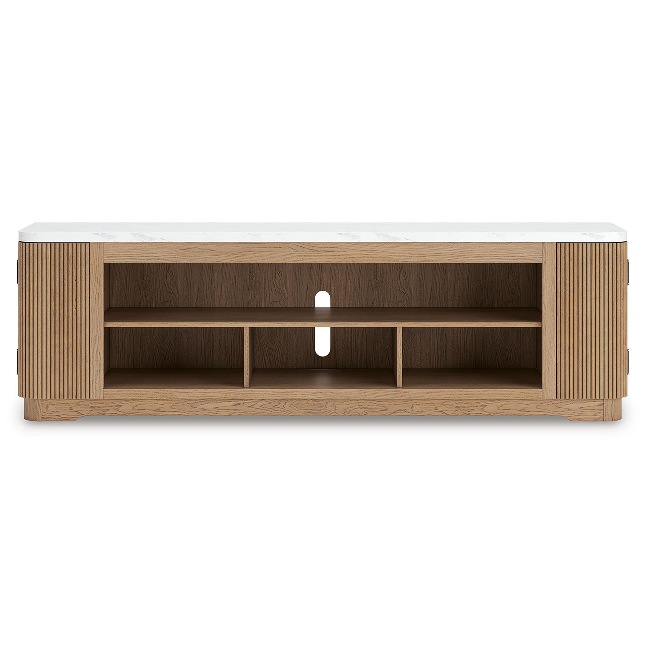 Meuble TV Camdill XL avec option cheminée - Marron clair