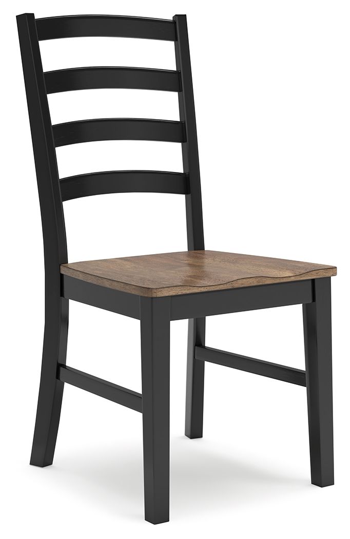 Wildenauer - Chaise de salle à manger (lot de 2) - Marron / Noir