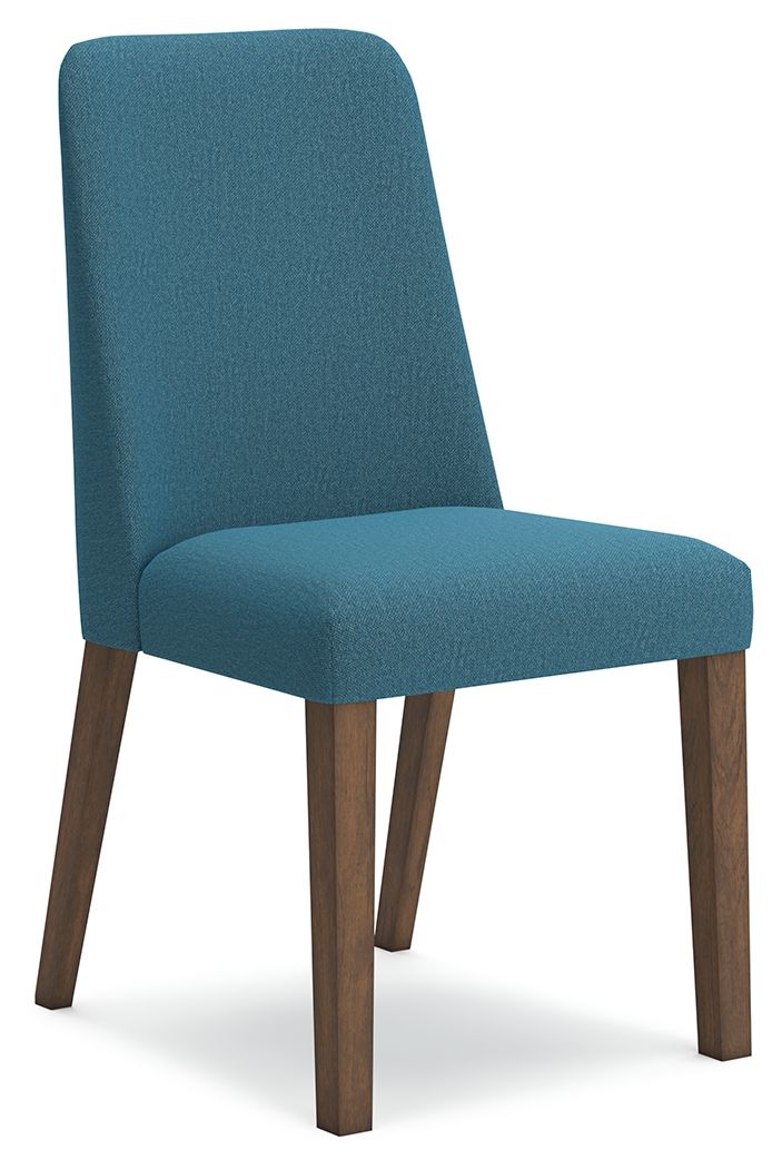 Lyncott - Chaise de salle à manger (lot de 2) - Bleu / Marron