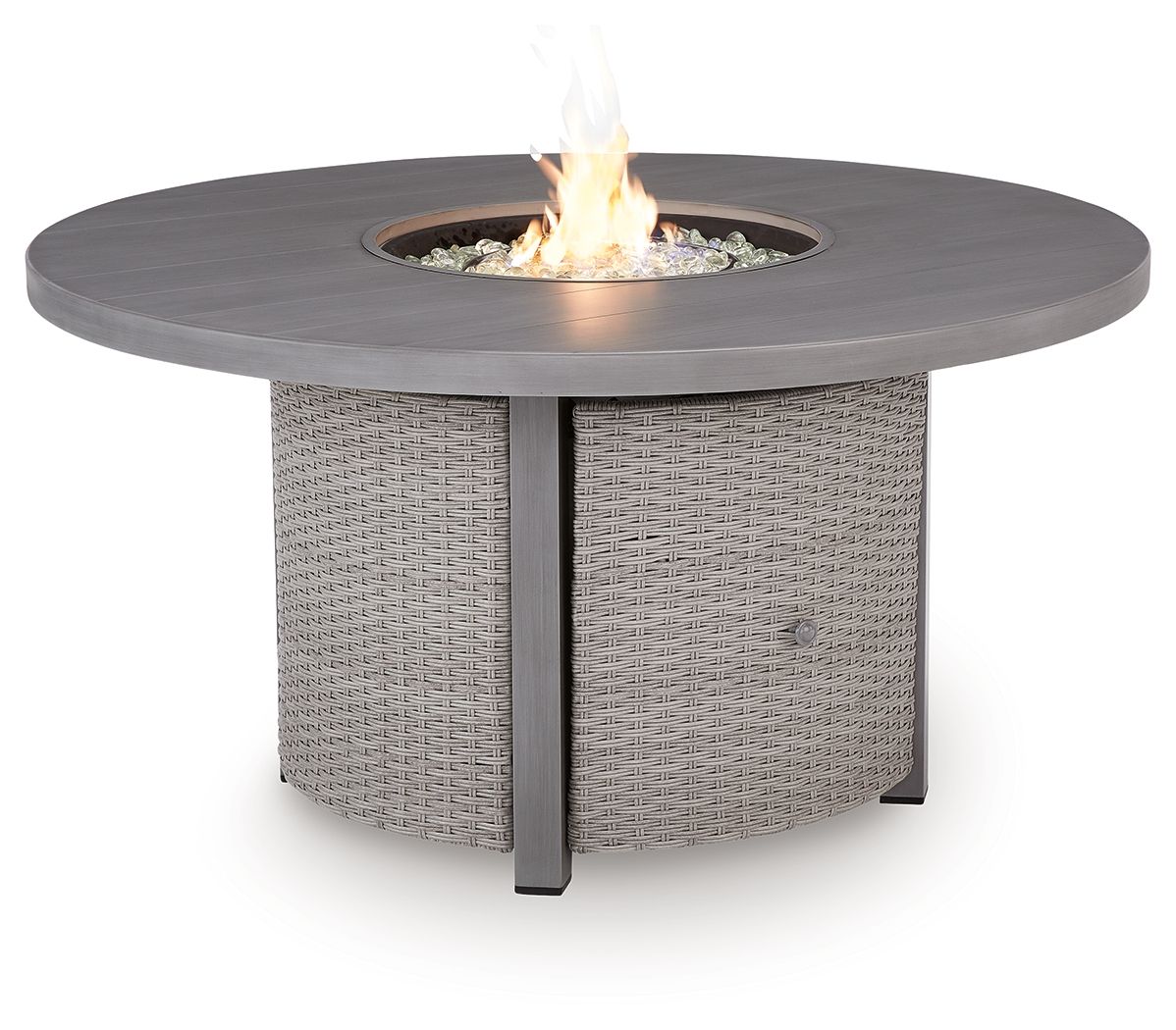 Table brasero ronde - Plage de Half Moon - Grise
