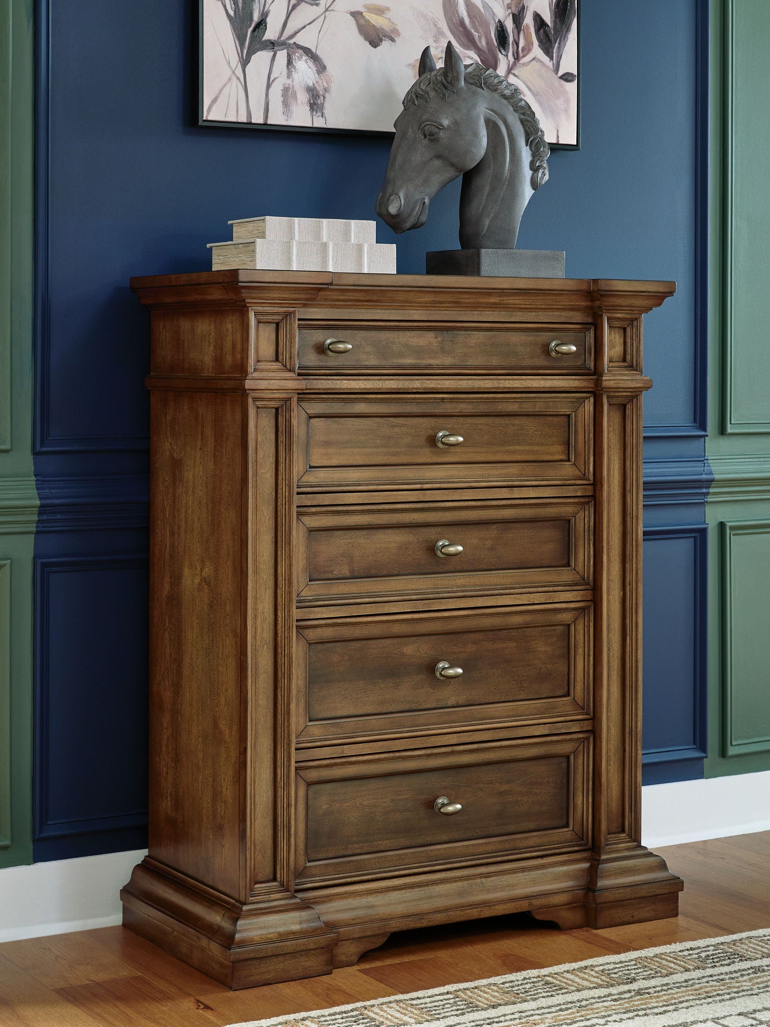 Frantanna - Commode cinq tiroirs - Brun