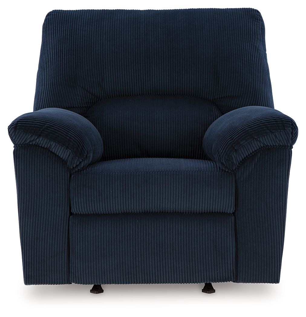 Simplejoy - Fauteuil inclinable à bascule - Tissu - Bleu marine