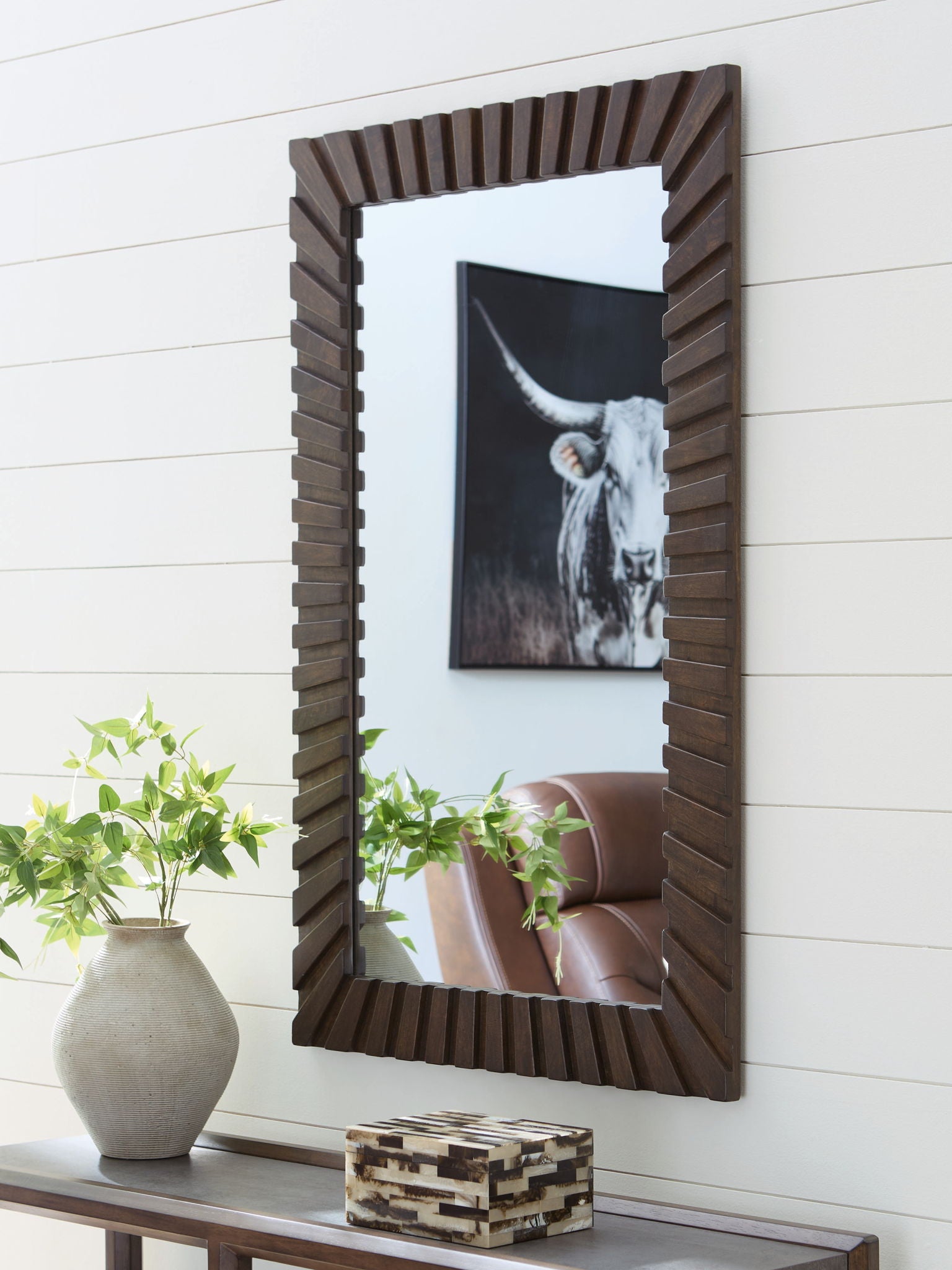 Advin - Miroir Décoratif - Marron Foncé