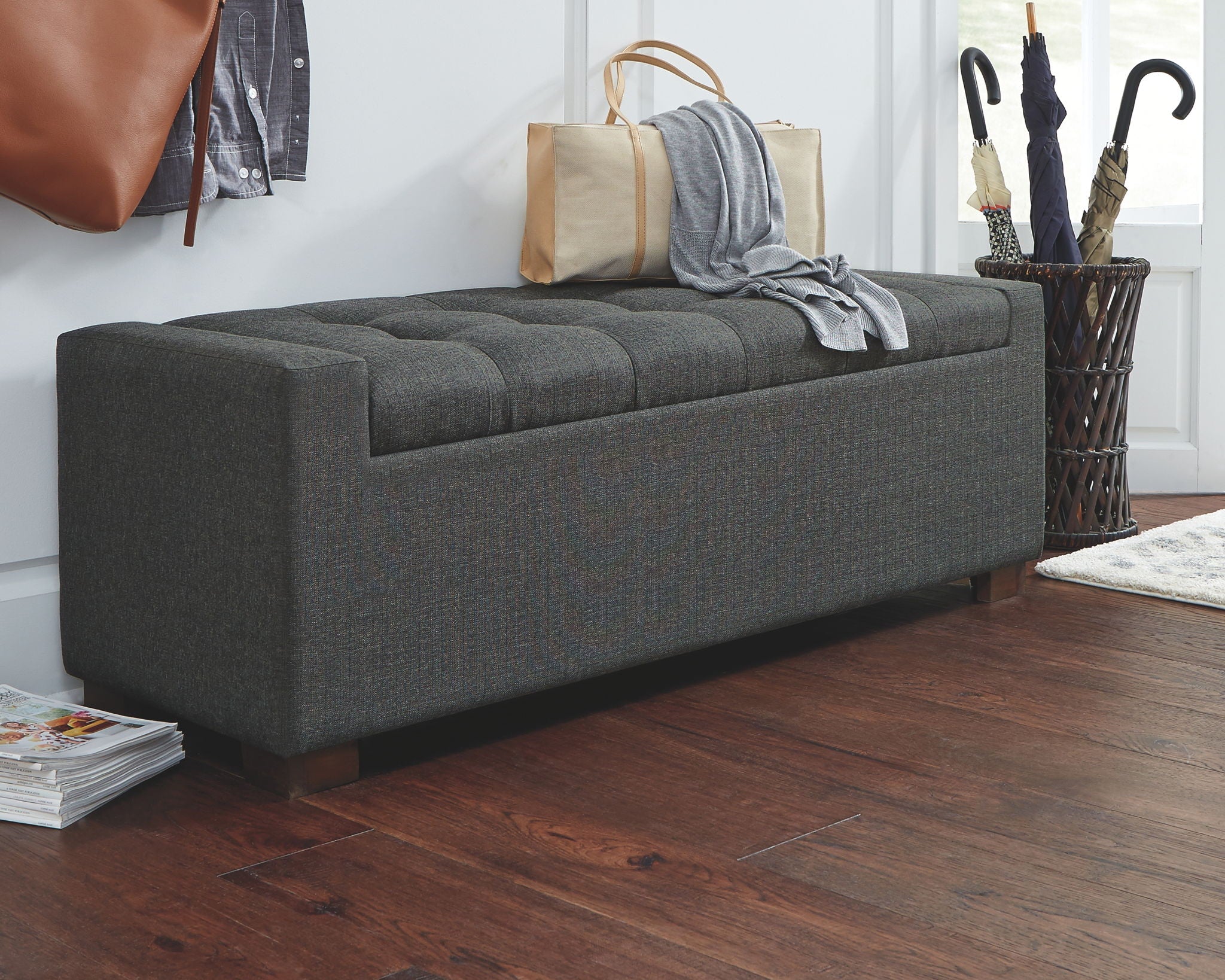 Cortwell - Banc de rangement - Gris