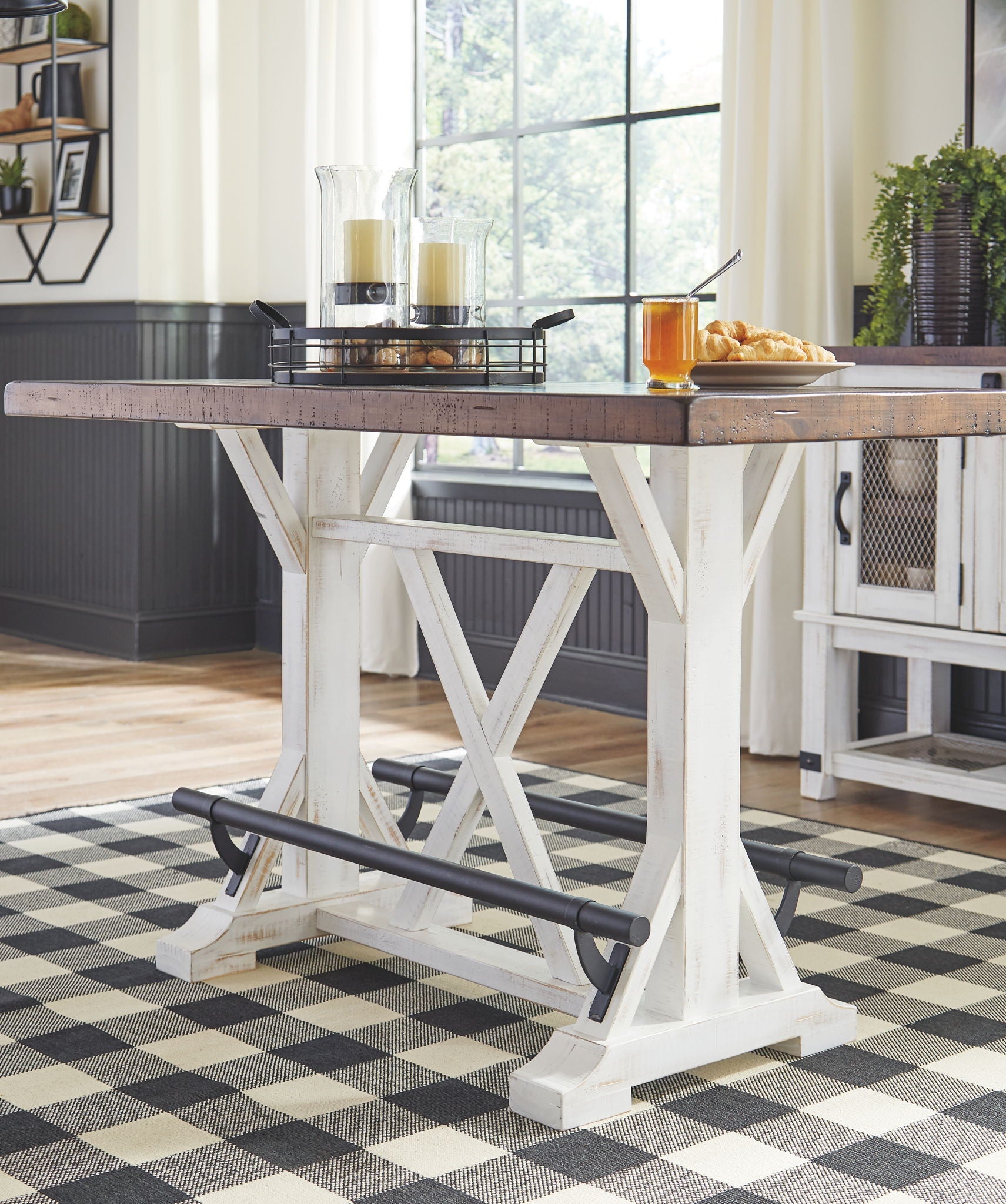 Valebeck - Ensemble table hauteur comptoir