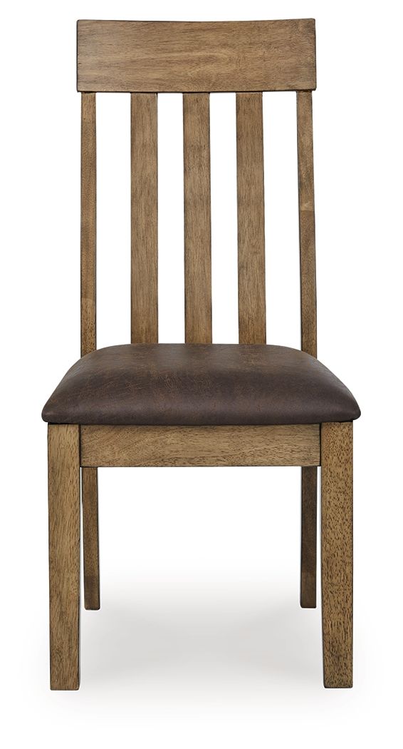 Urbinforte - Chaise de salle à manger capitonnée (Lot de 2) - Marron clair