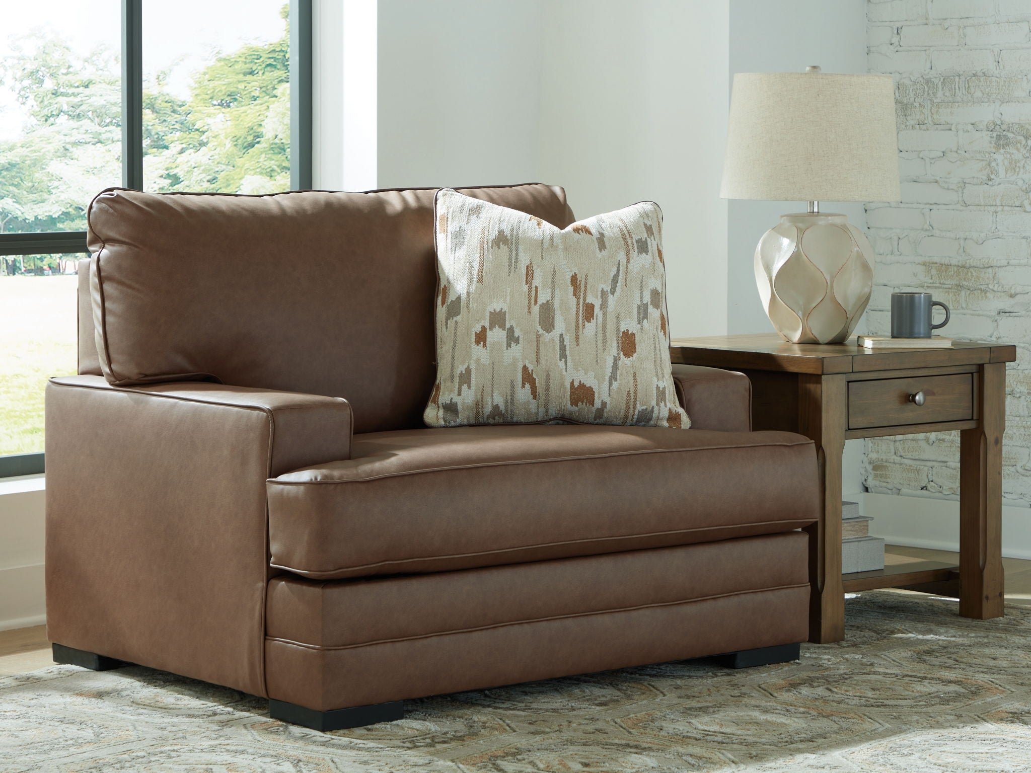 VillaCourt - Fauteuil Une Place et Demie - Caramel