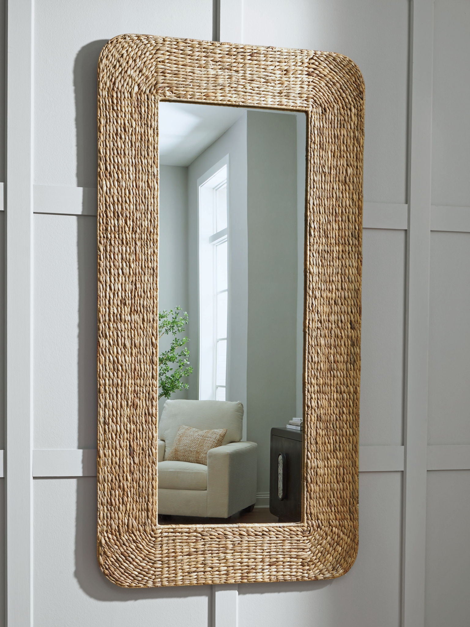 Norigan - Miroir sur pied - Naturel