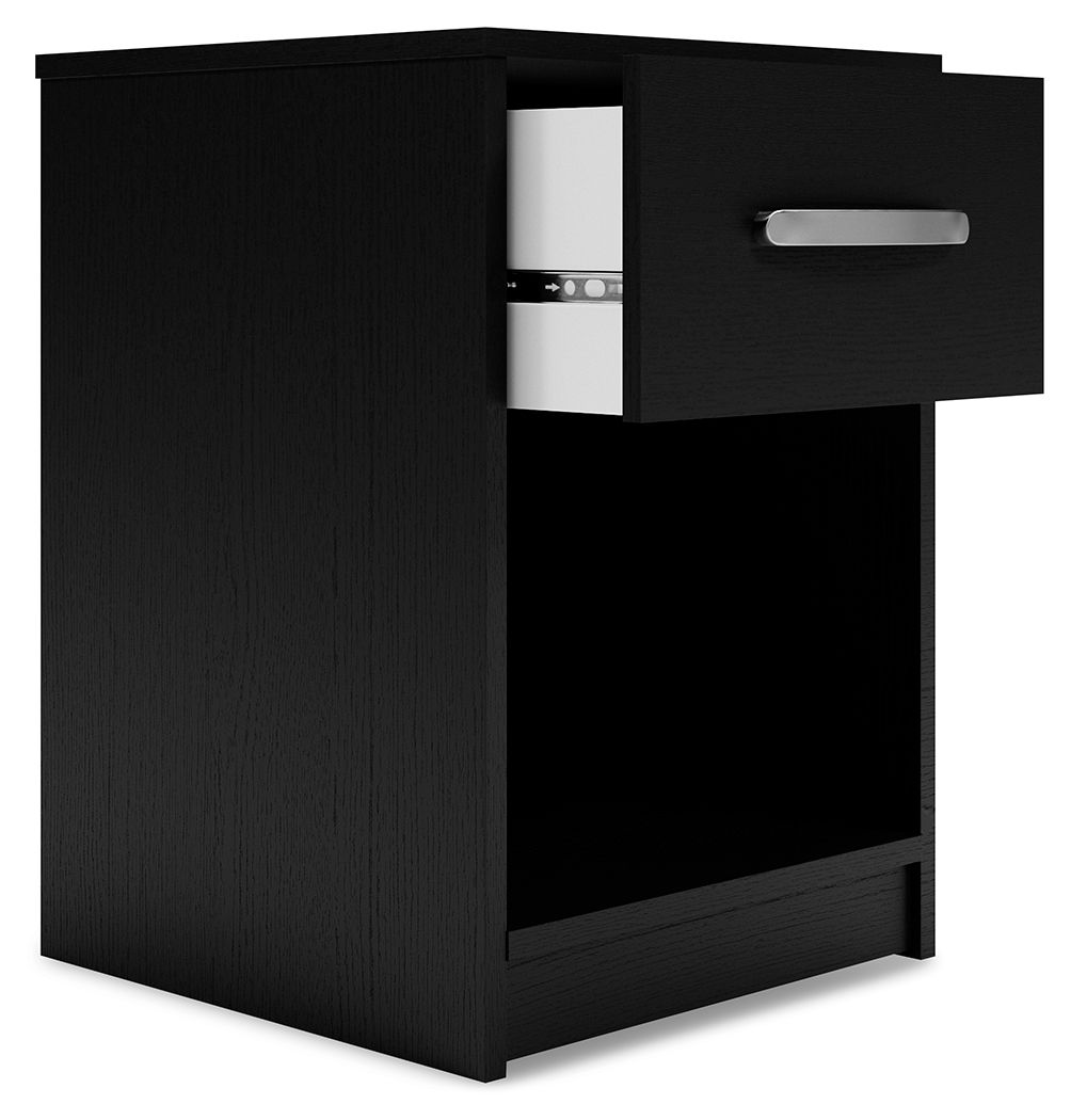 Finch - Table de chevet à un tiroir - Hauteur 58,4 cm - Noir