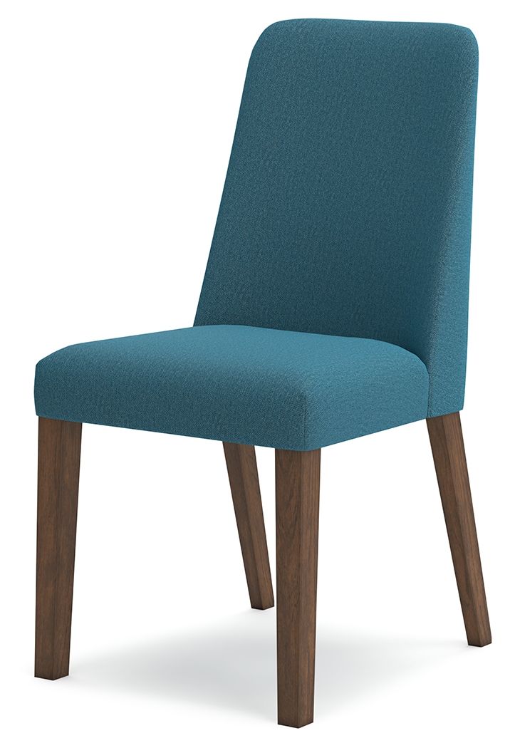Lyncott - Chaise de salle à manger (lot de 2) - Bleu / Marron