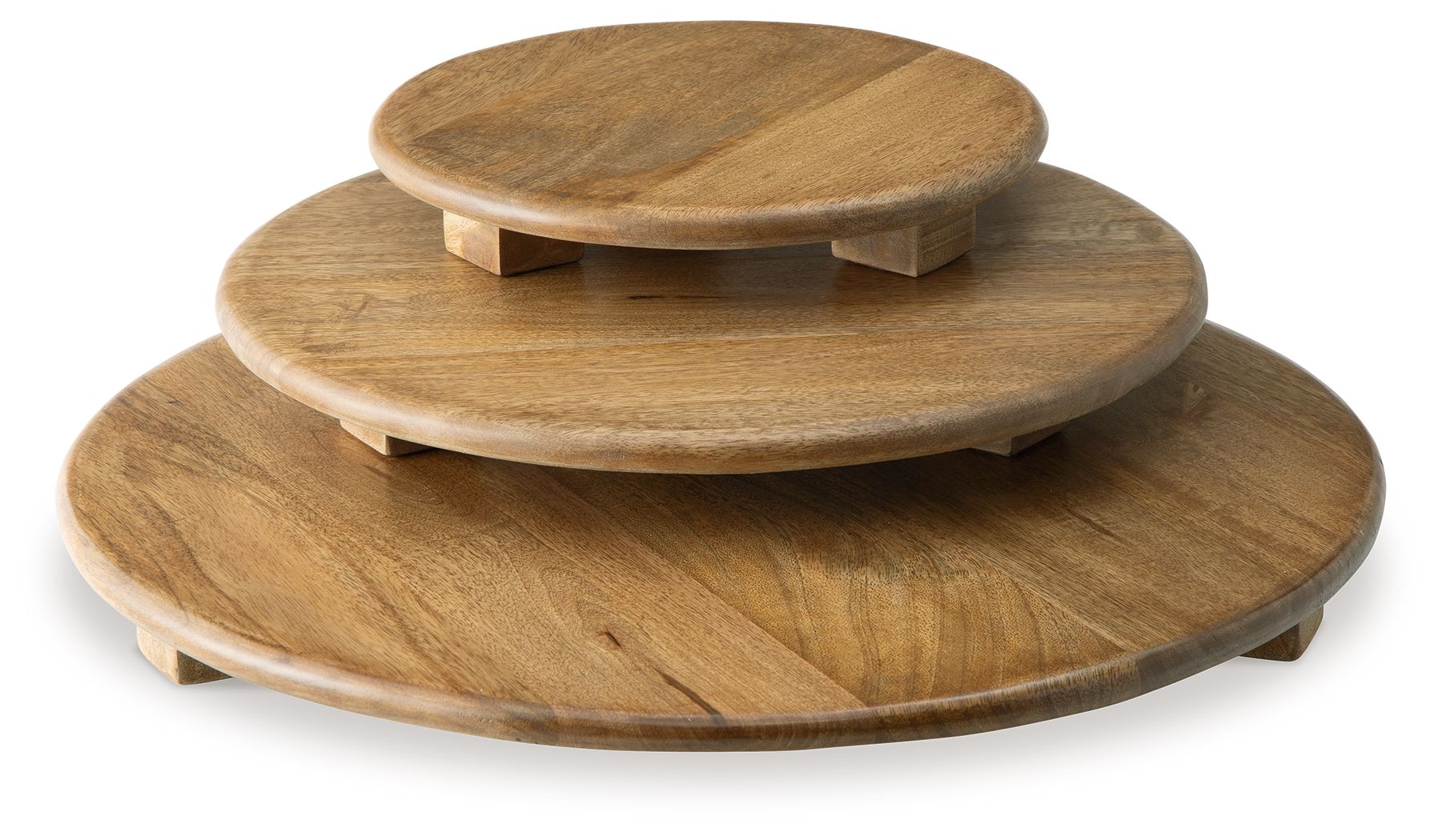 Kaidler - Ensemble de plateaux (lot de 3) - Marron
