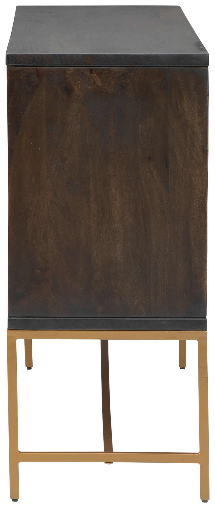 Elinmore - Meuble d'appoint - Finition marron/doré