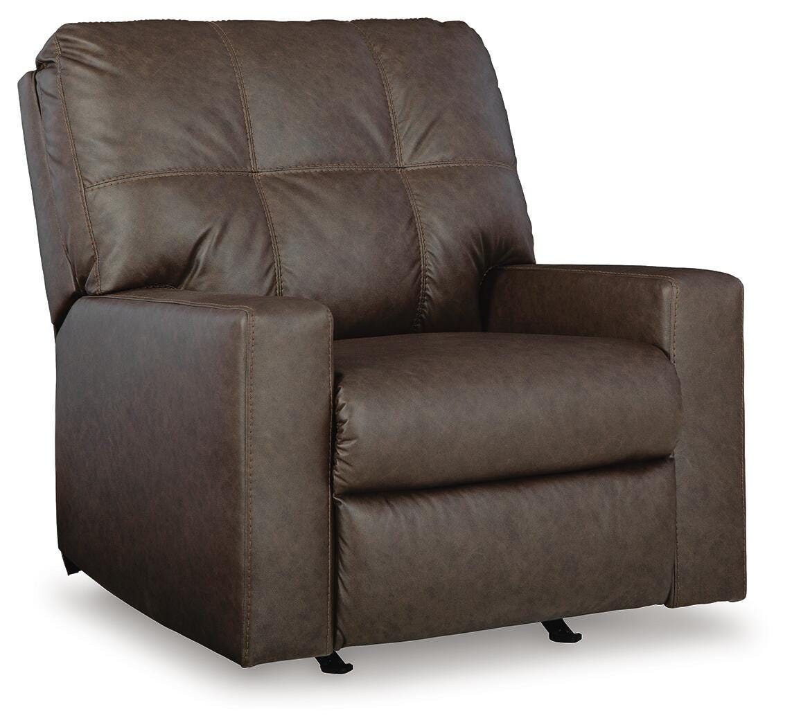 Barlin Mills - Rocker Recliner - Umber - Faux Leather