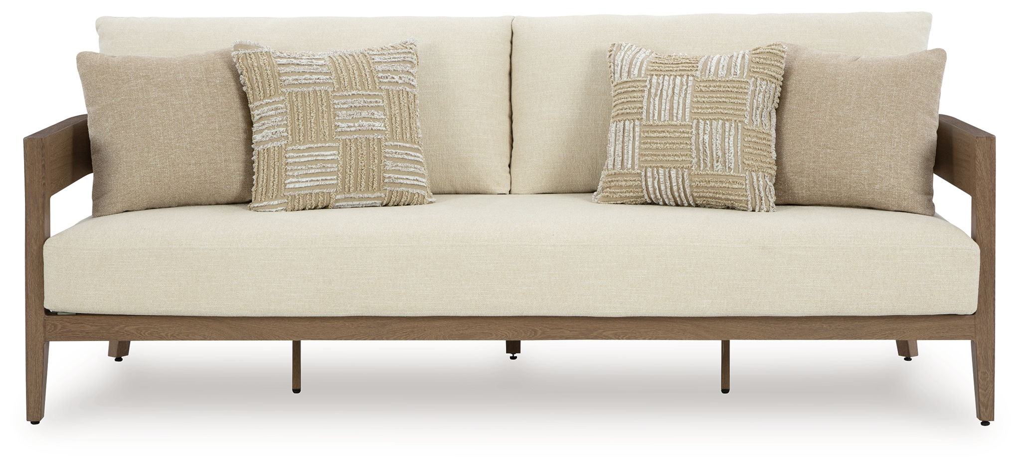 Serene Bay - Canapé avec coussin - Marron foncé / Blanc