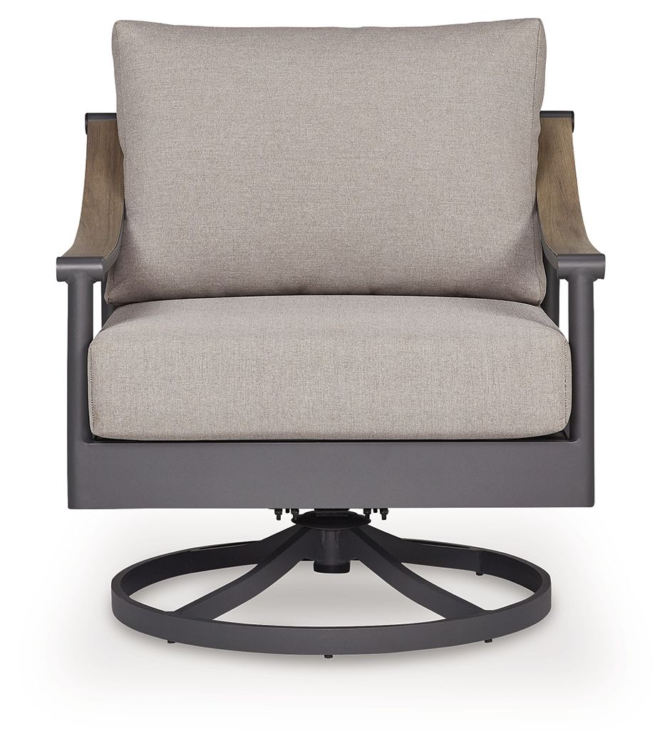 Ocean Beach - Chaise longue pivotante avec coussin - Gris
