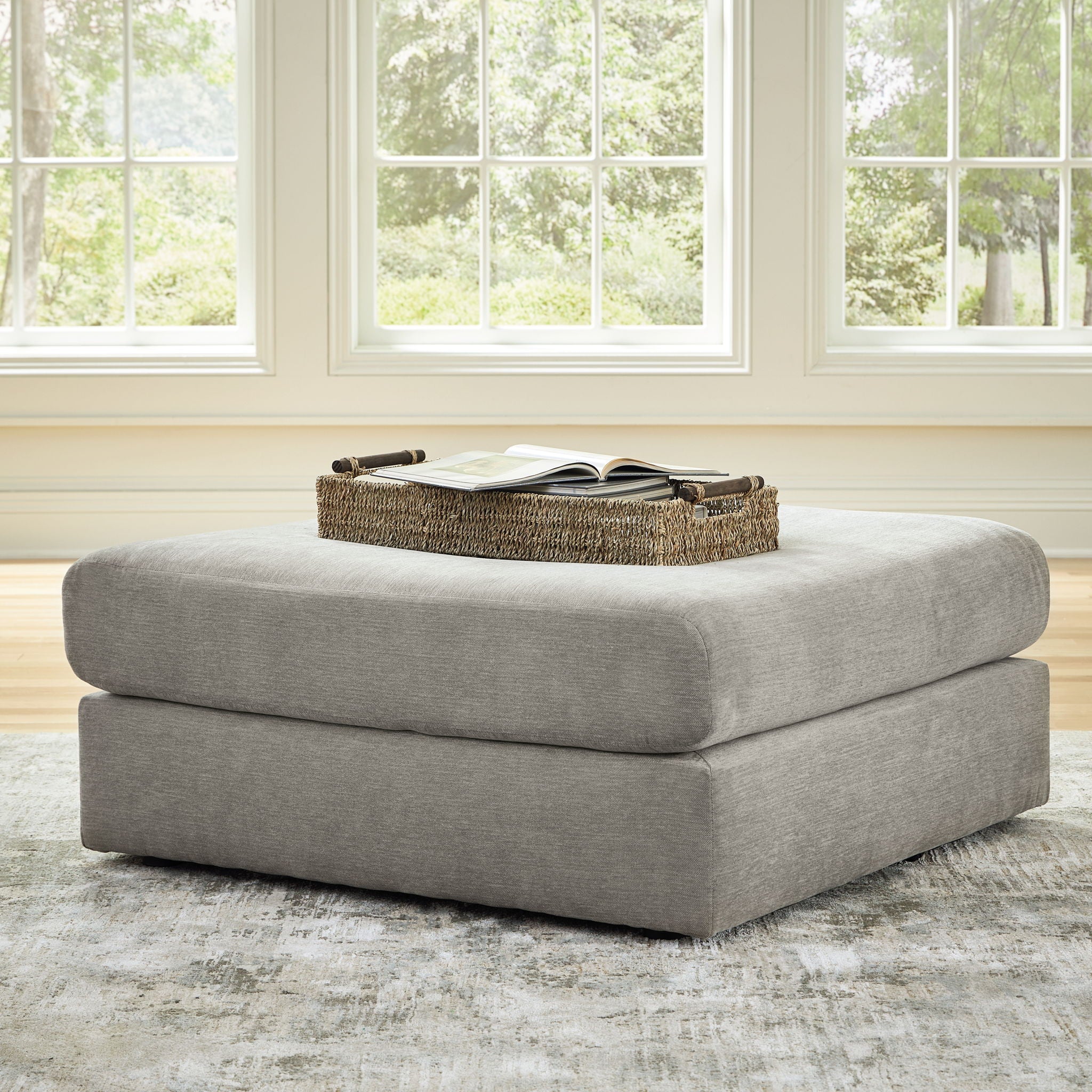 Avaliyah - Grand pouf d'appoint - Ash