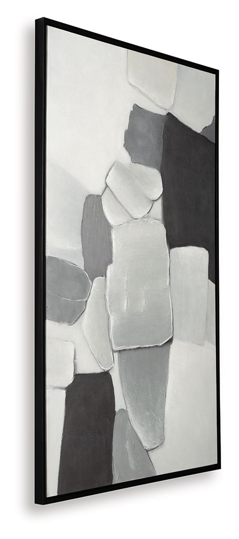 Adilson - Art mural - Blanc / Gris / Noir