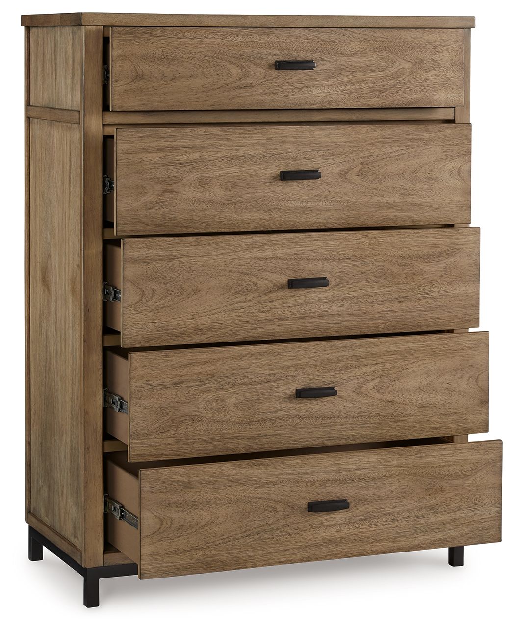 Tomtyn - Commode à cinq tiroirs - Marron clair