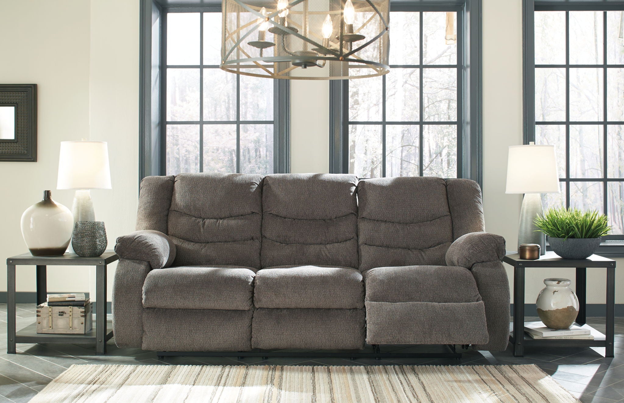 Tulen - 3 pièces - Sofa inclinable, Causeuse inclinable, Fauteuil inclinable à bascule - Gris