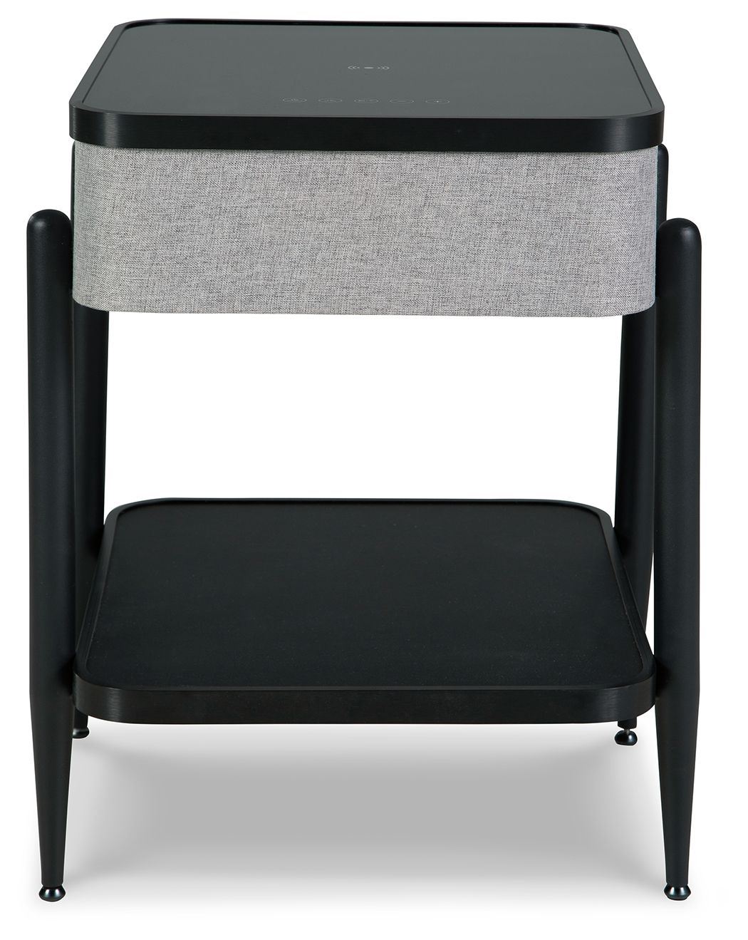 Jorvalee - Table d'appoint avec enceinte - Gris / Noir