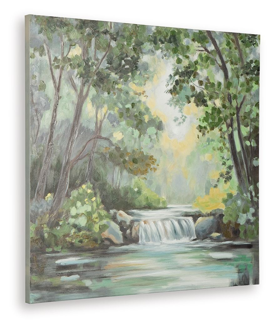 Evermaddick - Art Mural - Vert / Gris / Blanc