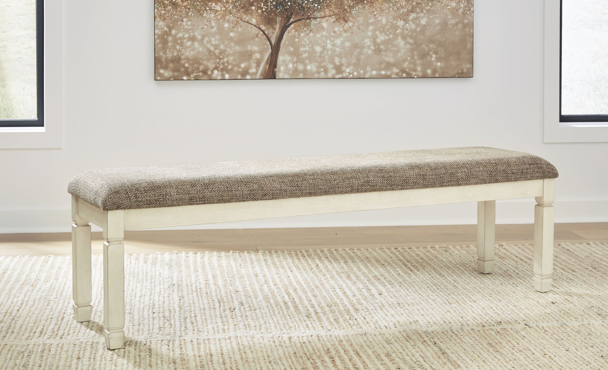 Bolanburg - Grand banc rembourré UPH DRM - Brun / Beige