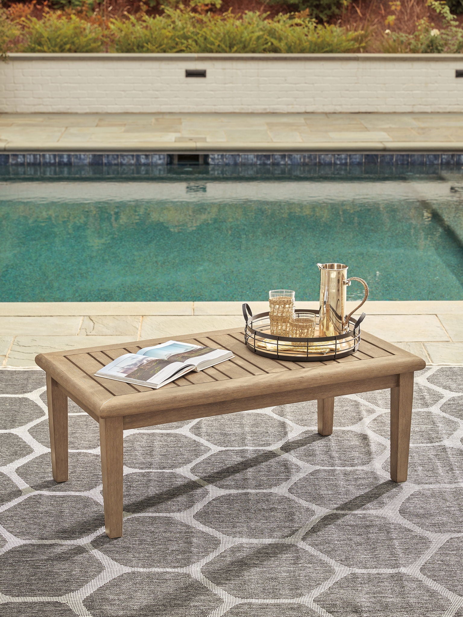 Table basse rectangulaire Carter Hall - Beige