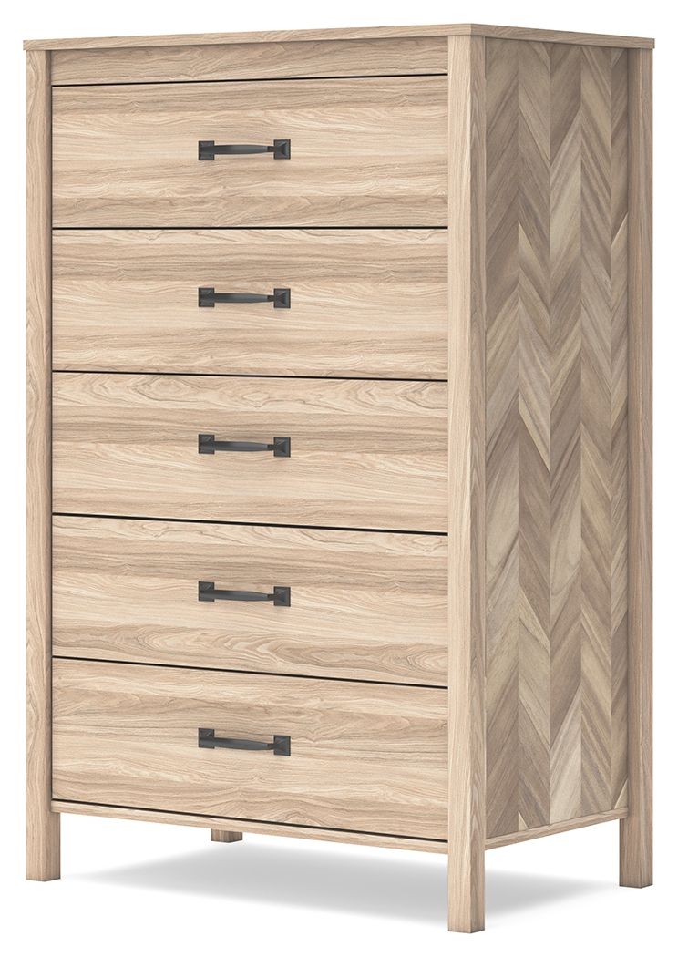 Battelle - Commode à cinq tiroirs - Beige