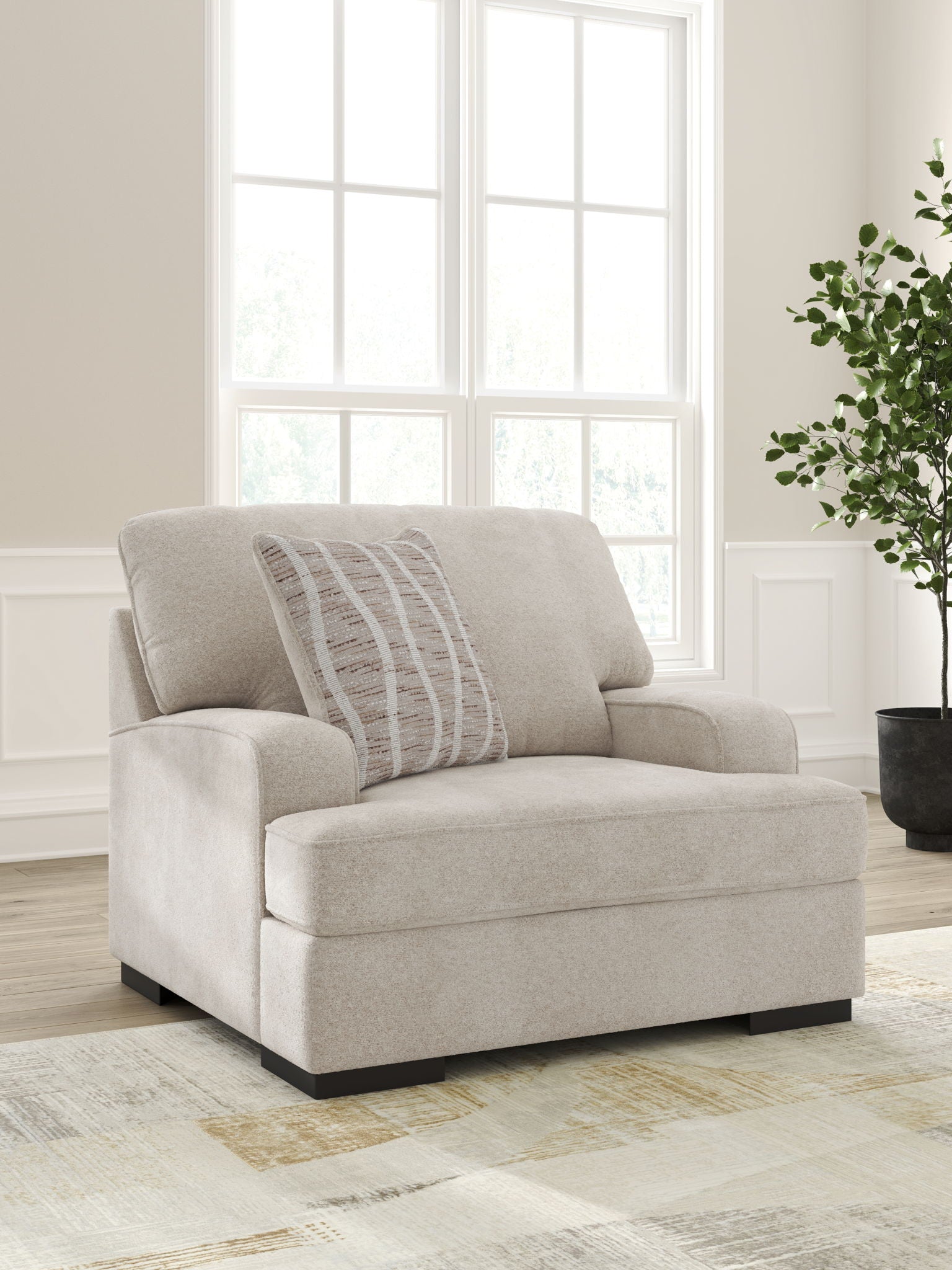 Haut de gamme - Fauteuil une place et demie - Gris taupe