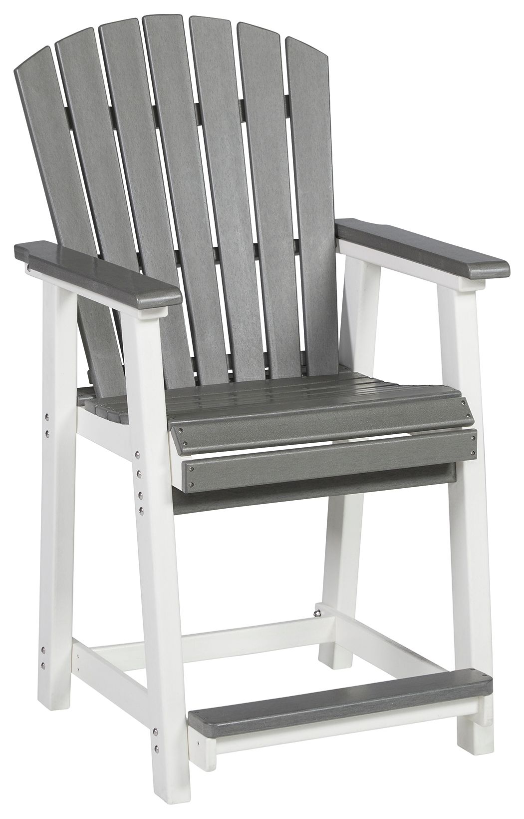 Transville - Tabouret de bar (lot de 2) - Gris / Blanc