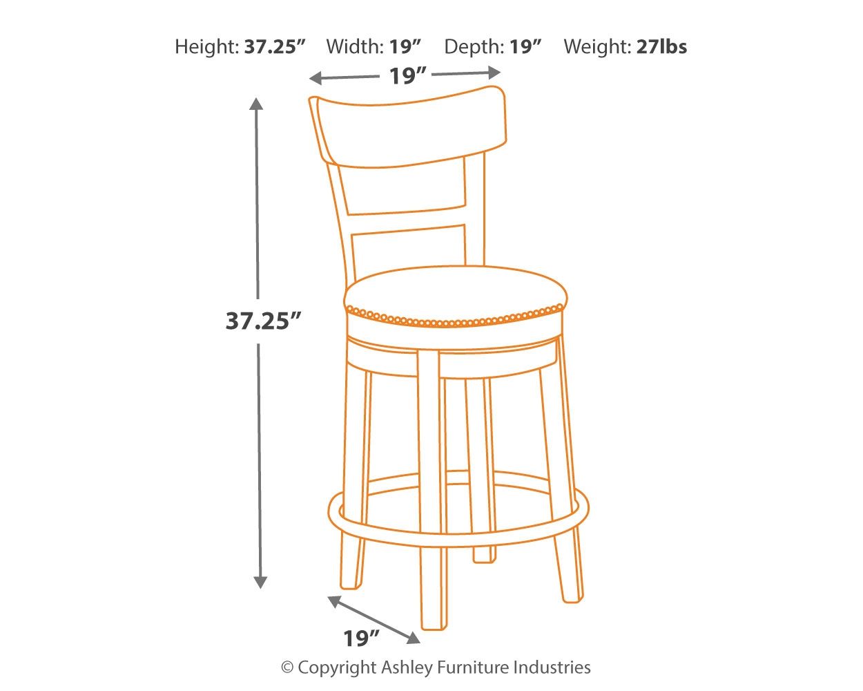 Pinnadel - Tabouret de bar pivotant