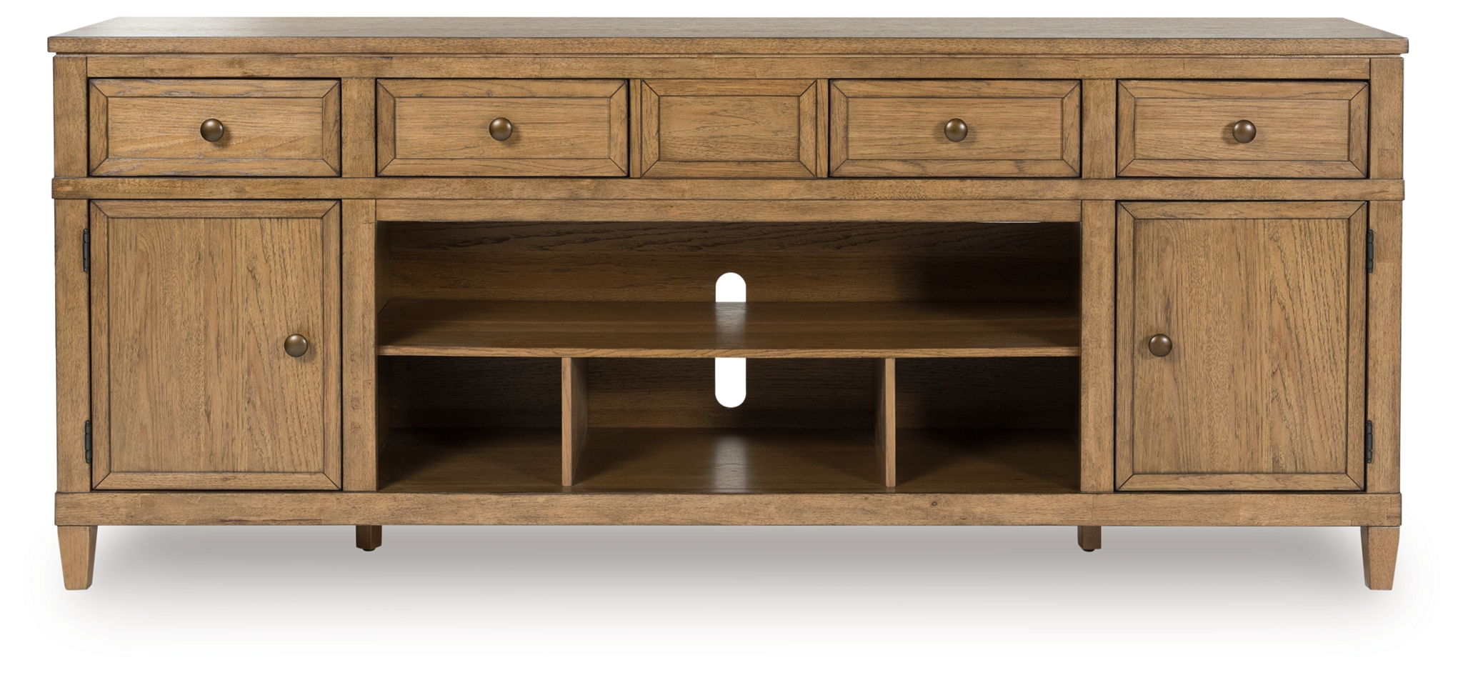 Sharlance - Meuble TV XL avec option cheminée - Marron clair