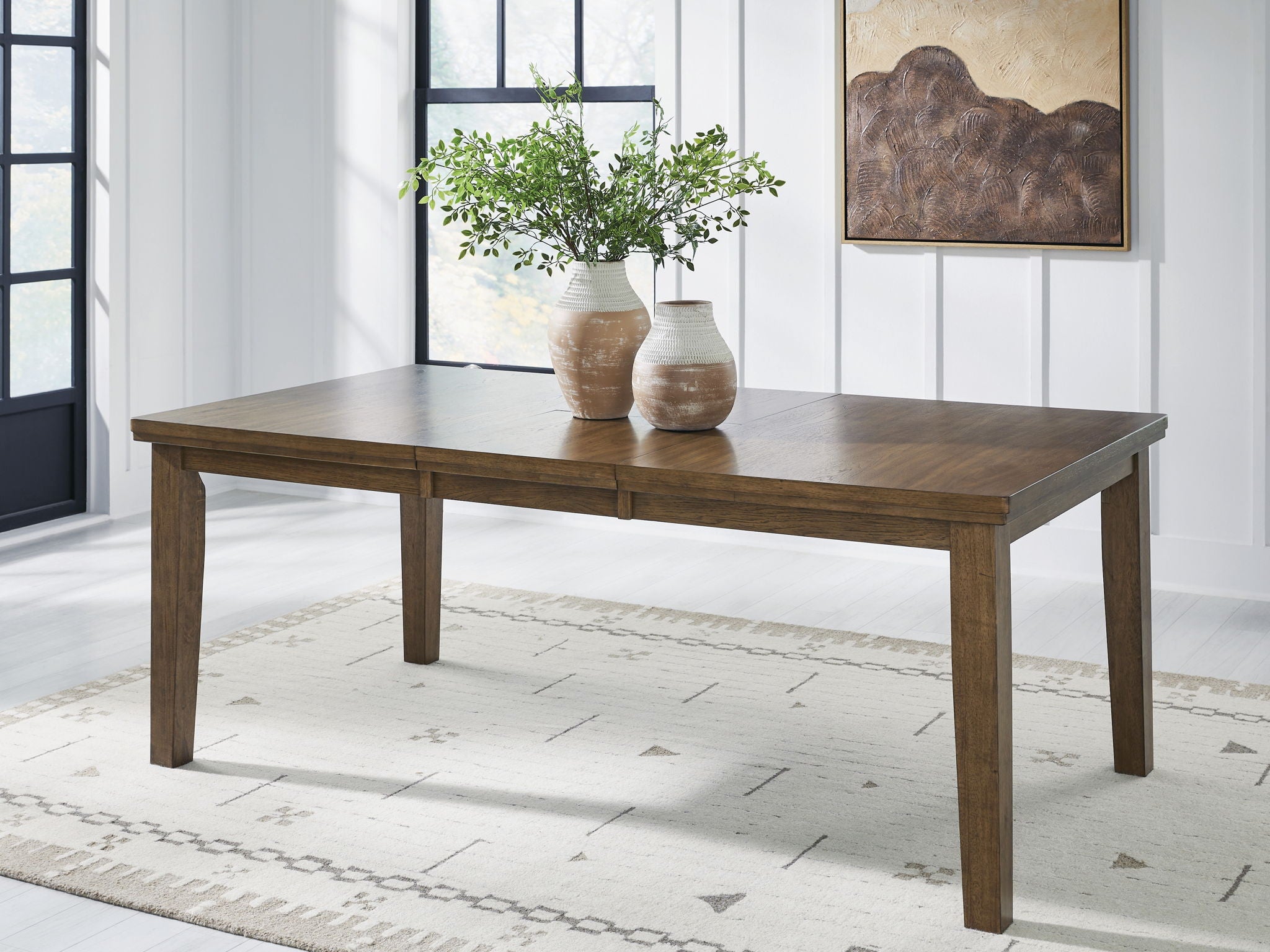 Urbinforte - Table à manger extensible papillon - Marron clair