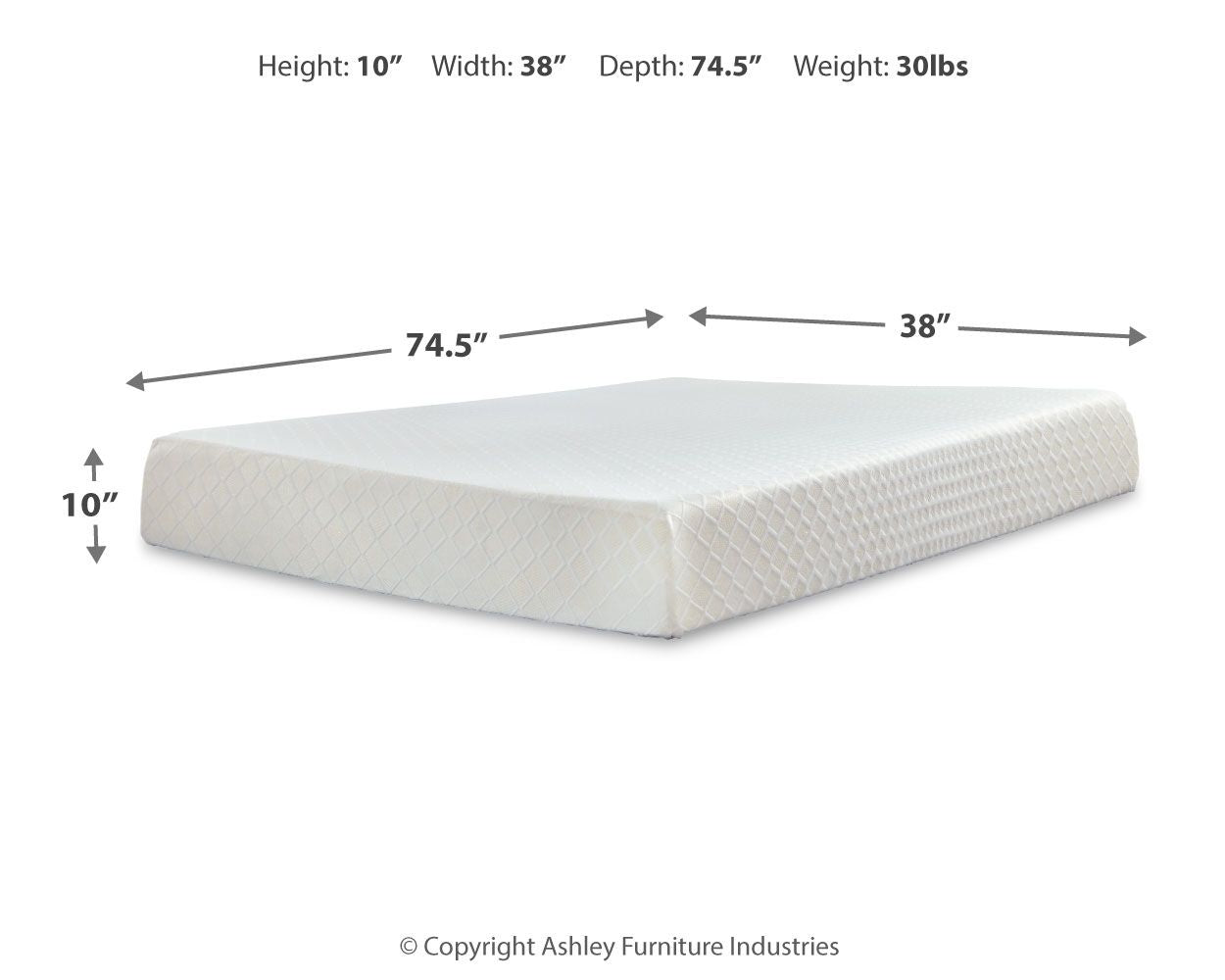 Matelas en mousse à mémoire de forme 10 pouces Chime - Ferme
