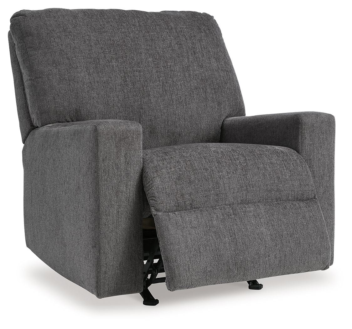 Rannis - Fauteuil inclinable à bascule - Tissu - Étain