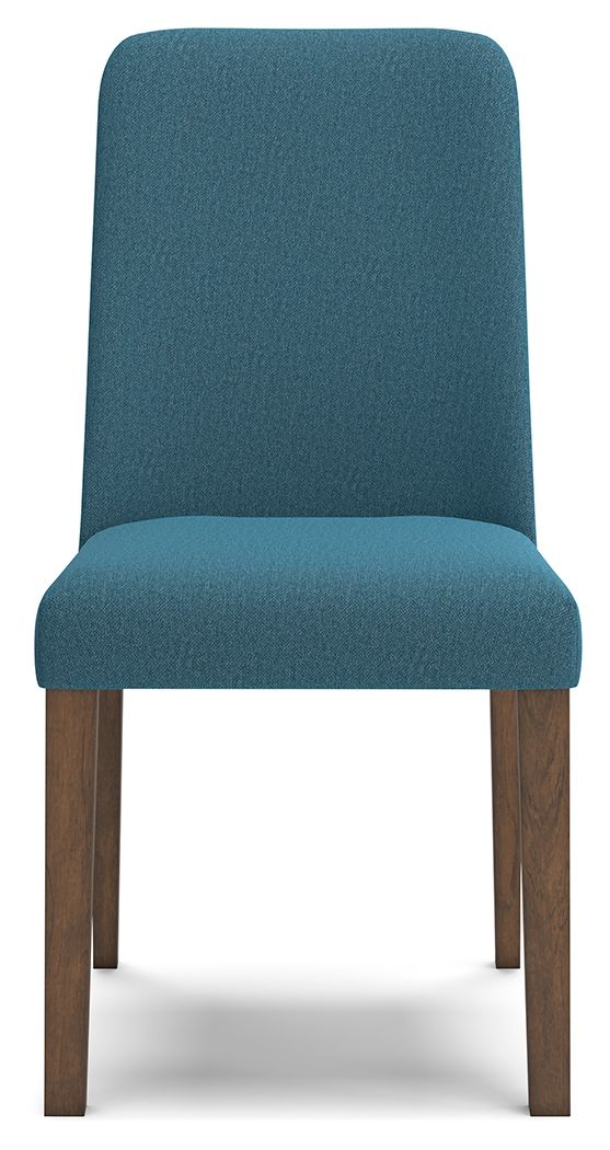 Lyncott - Chaise de salle à manger (lot de 2) - Bleu / Marron