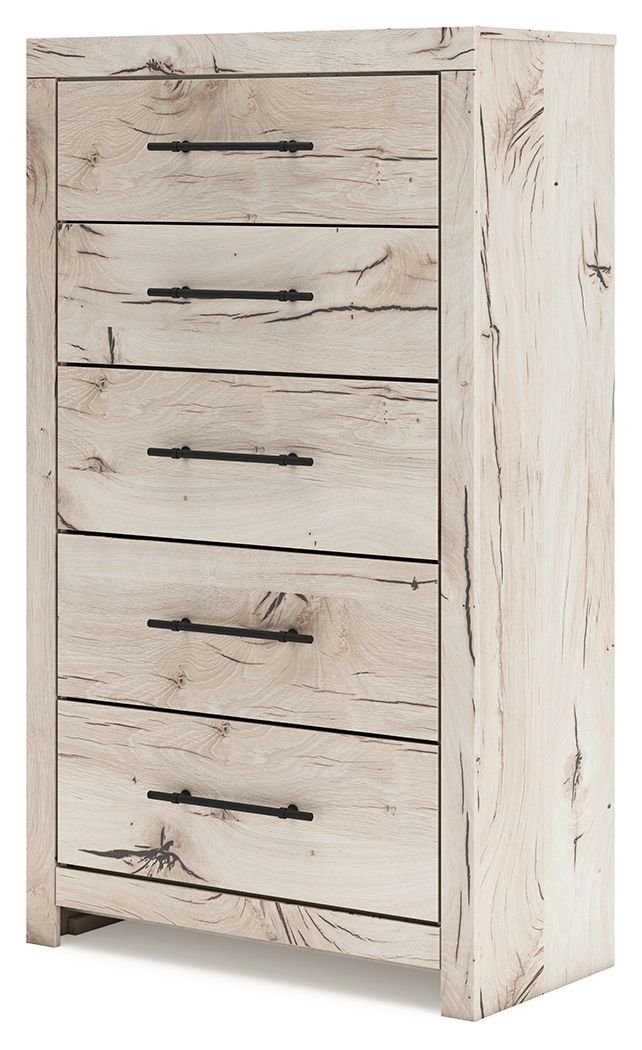 Lawroy - Commode à cinq tiroirs - Chêne clair