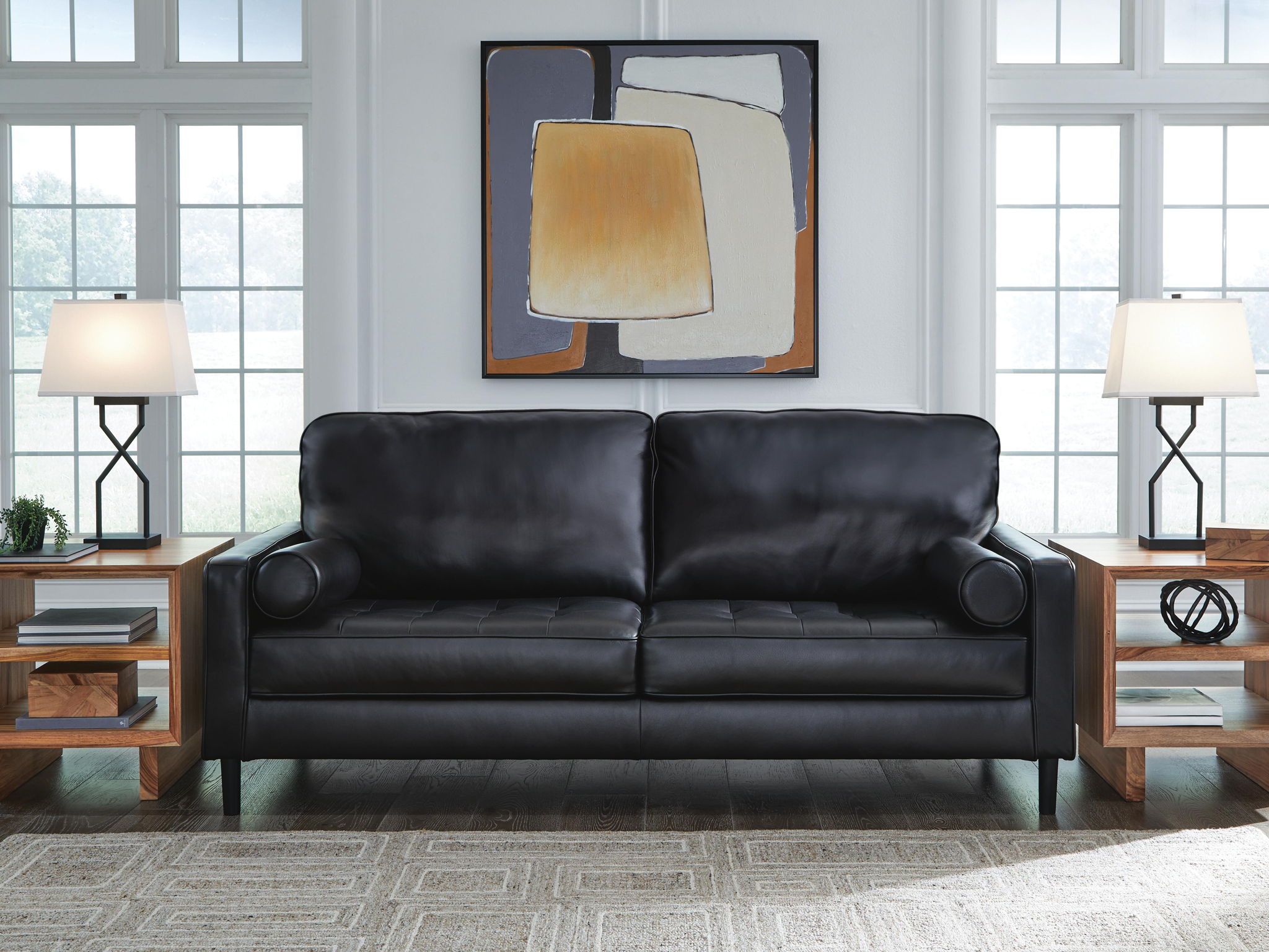 Bryceview - Canapé - Cuir assorti - Onyx
