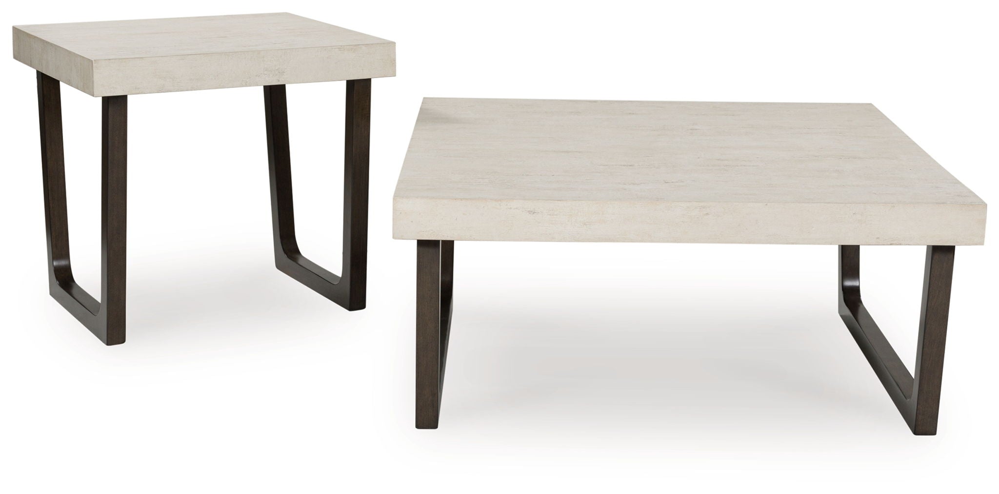 Westenfort - Ensemble de tables d'appoint (Lot de 2) - Expresso / Gris