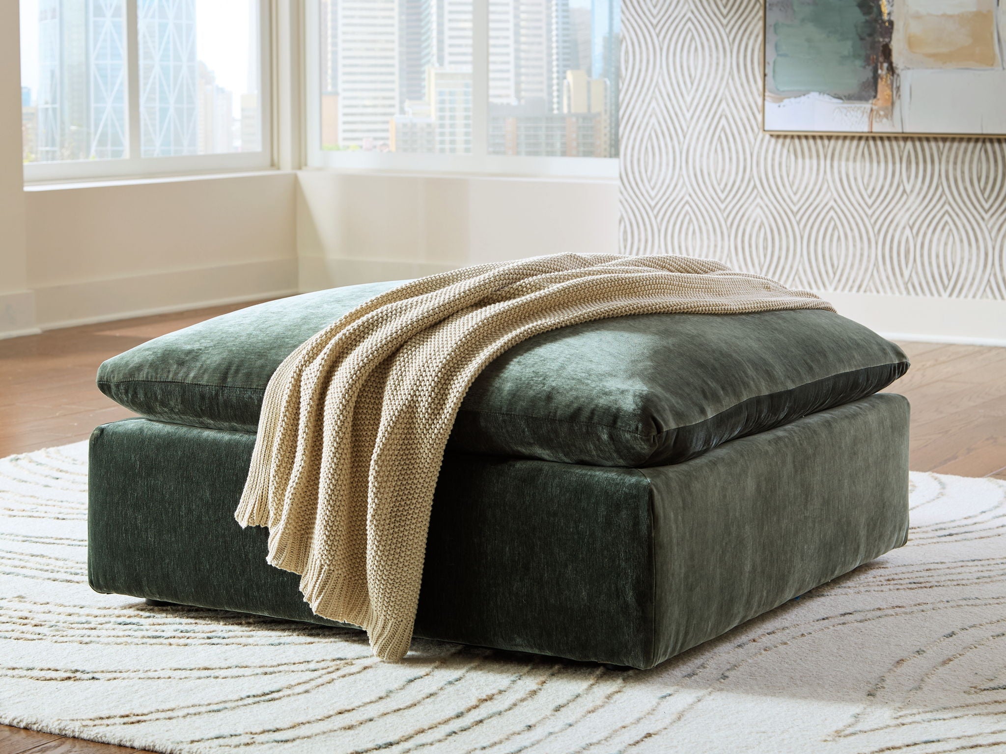 Carriage View - Grand pouf d'appoint - Jade