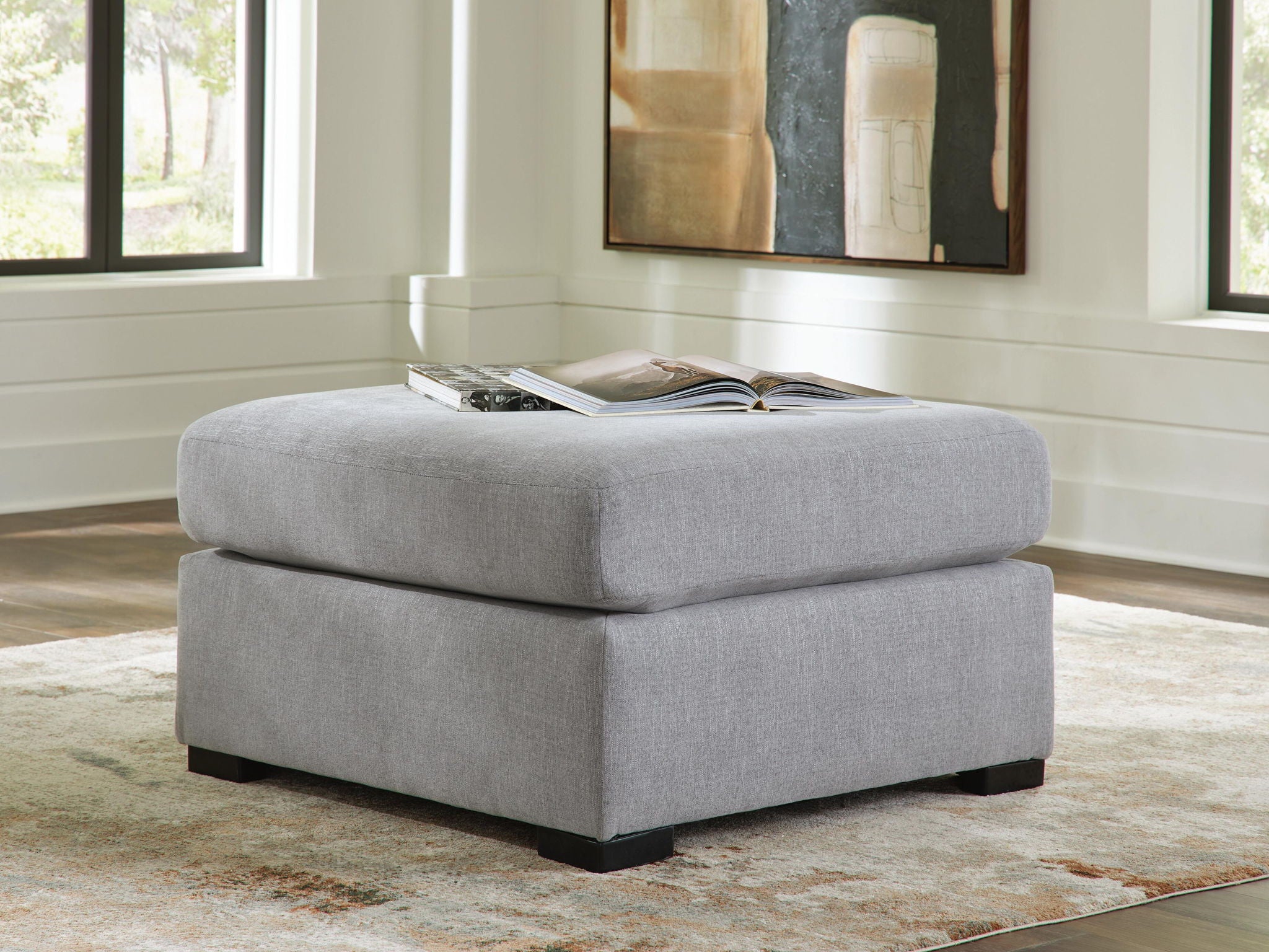 Lakepoint - Pouf d'appoint surdimensionné - Nickel