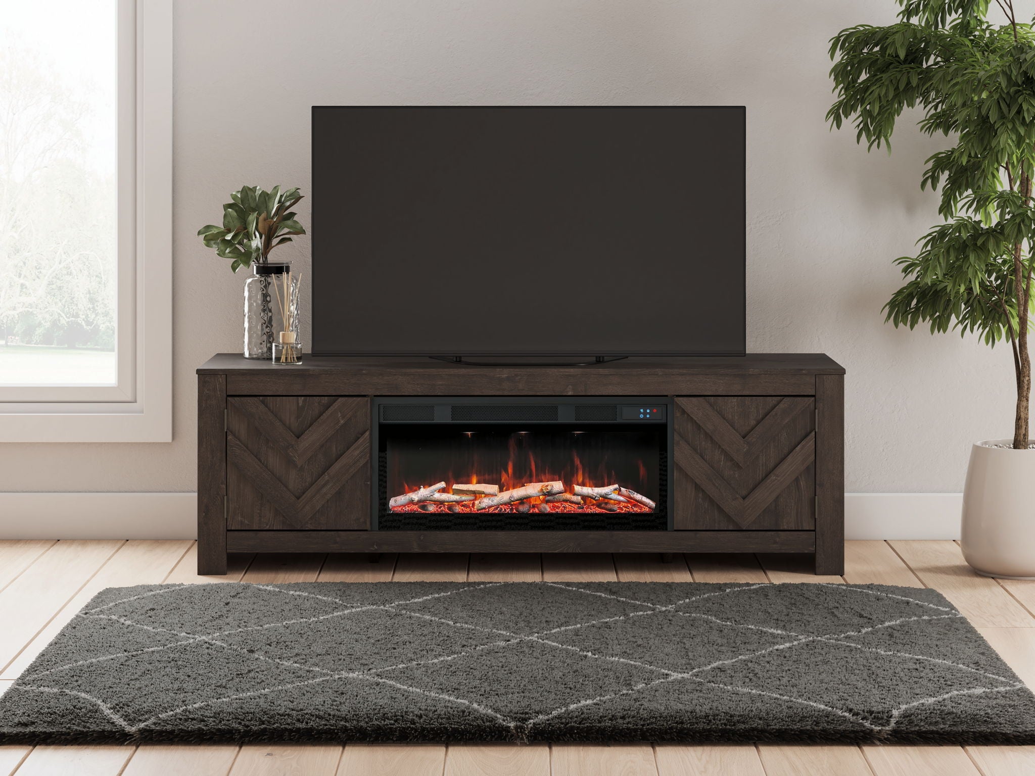 Cayboni - Meuble TV LG avec option cheminée