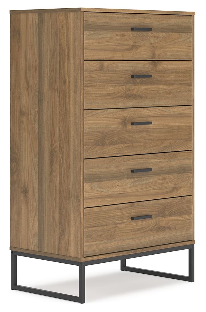 Deanlow - Commode cinq tiroirs - Miel