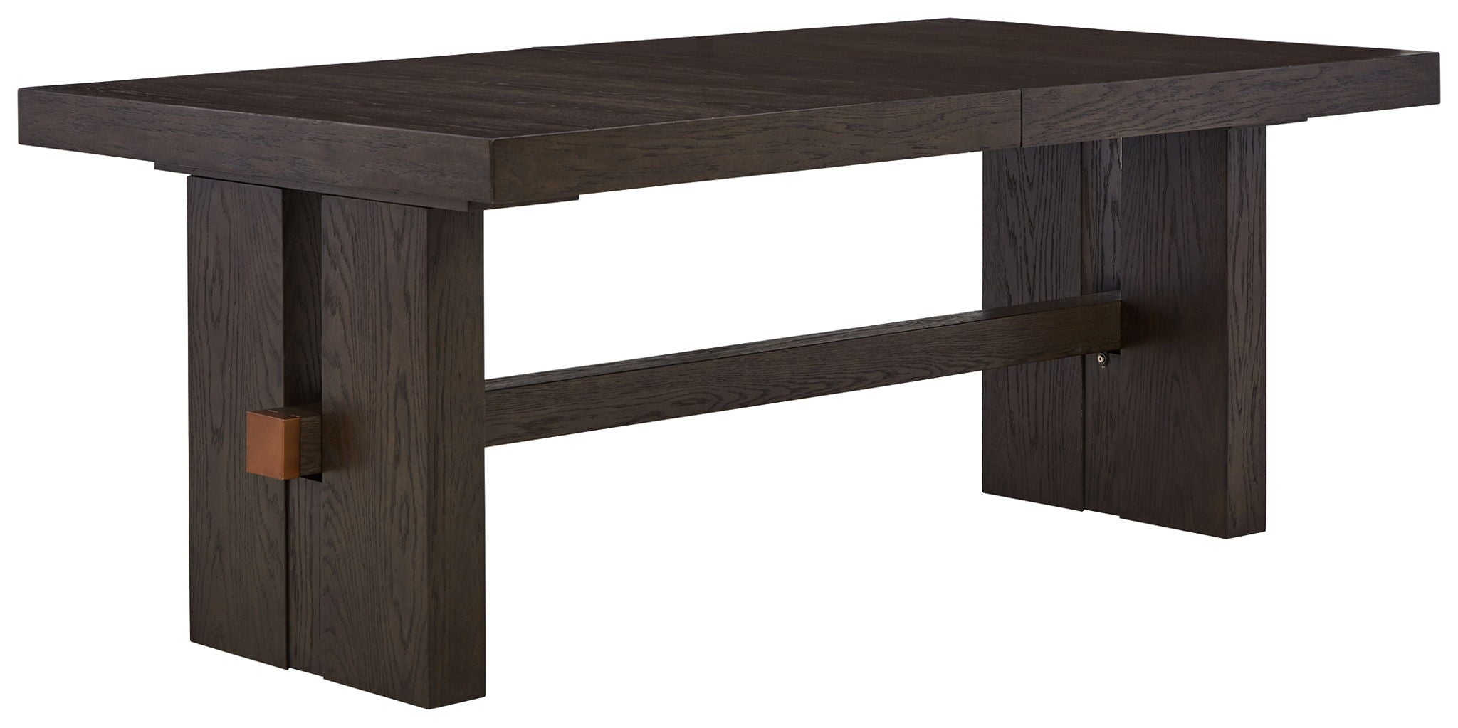 Burkhaus - Table de salle à manger extensible rectangulaire - Marron foncé