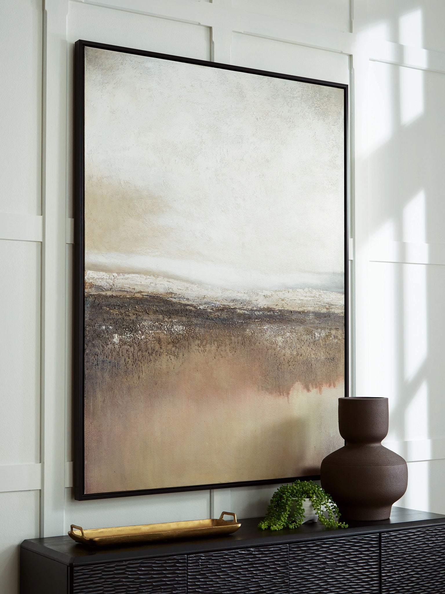 Siaking - Art mural - Marron / Gris / Blanc