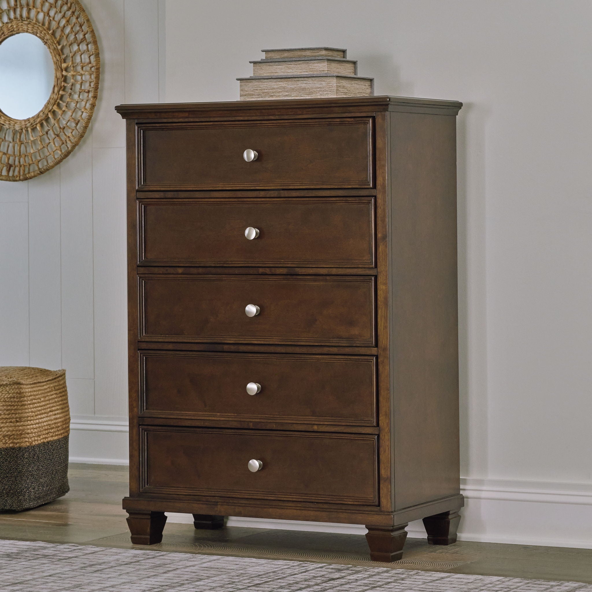 Danabrin - Commode à cinq tiroirs - Brun