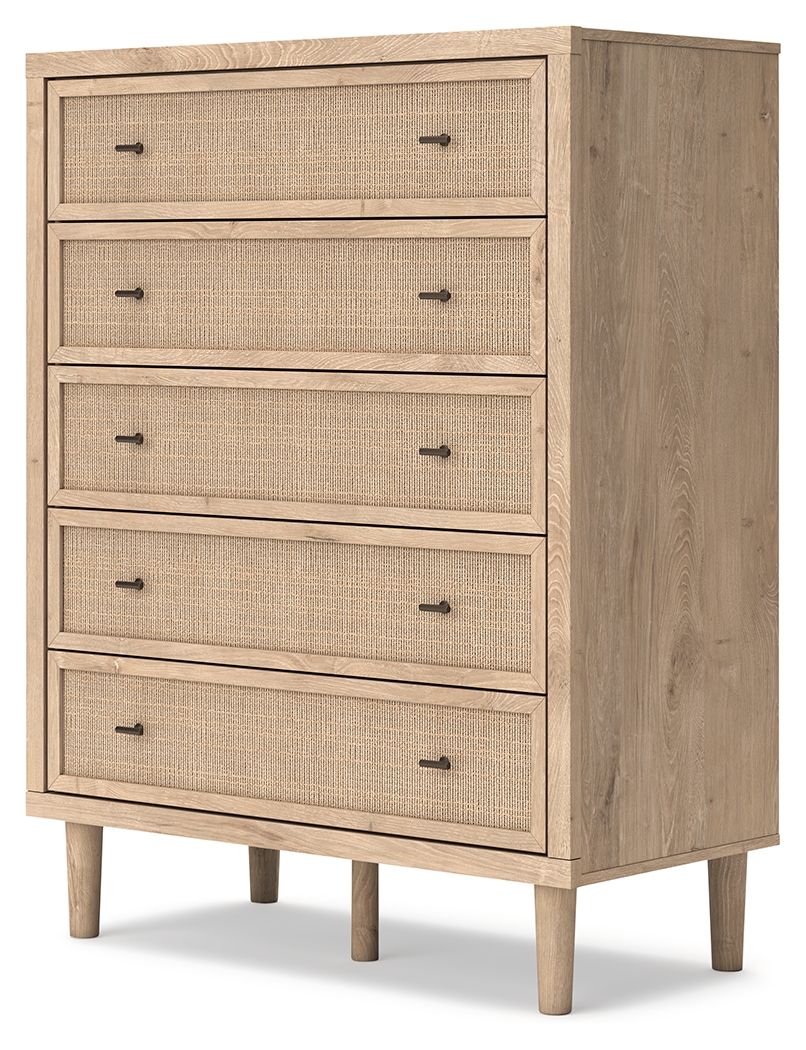 Cielden - Commode large à cinq tiroirs - Deux tons