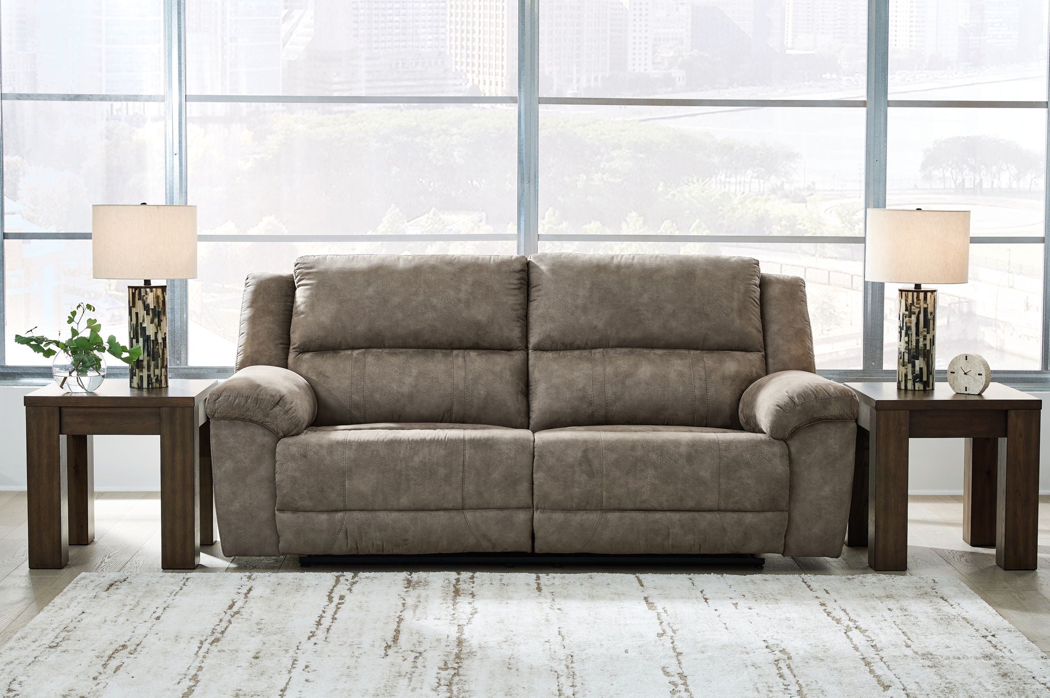 Laresview – Canapé inclinable 2 places – Similicuir – Fossil