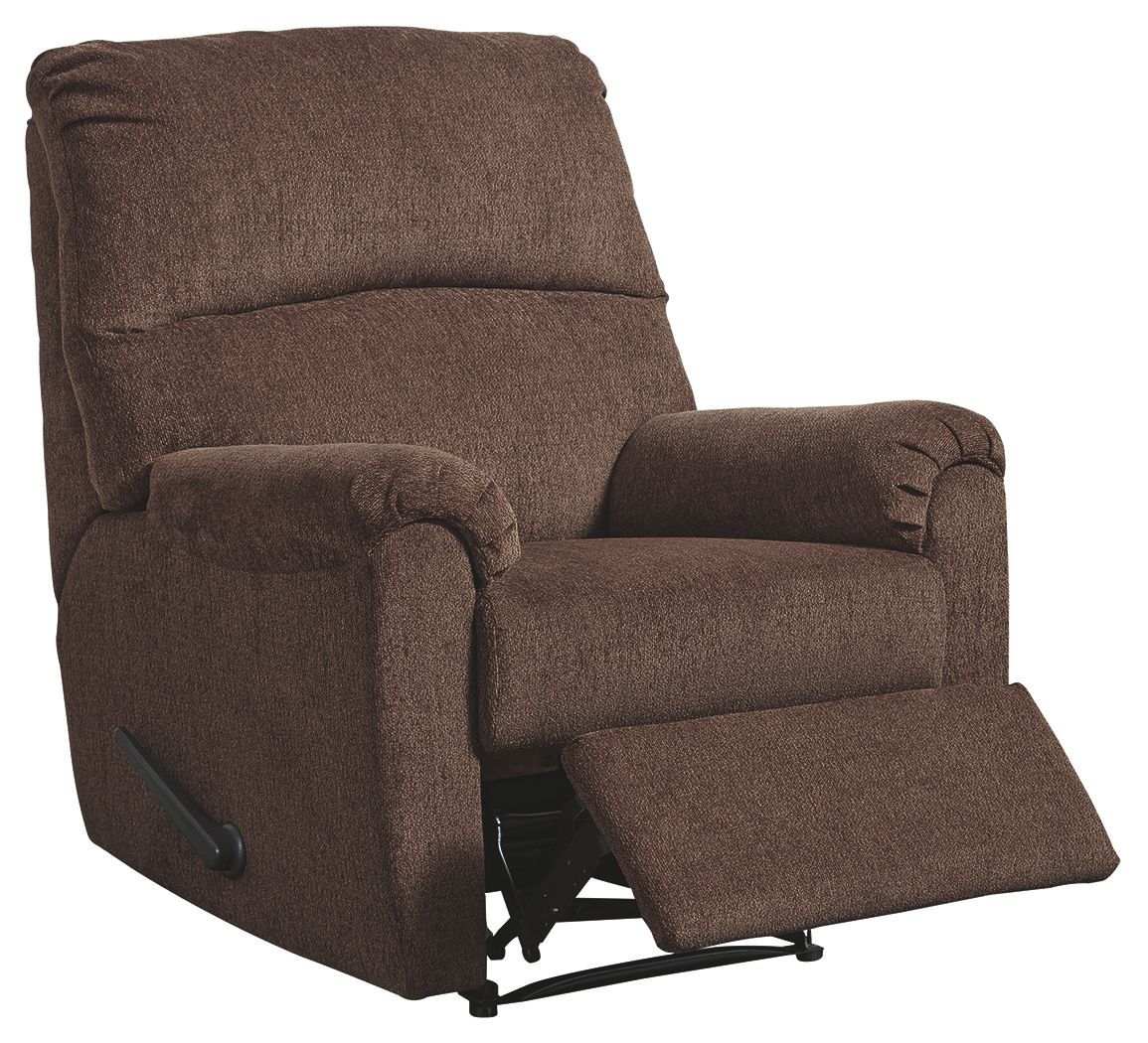 Nerviano - Fauteuil inclinable Zero Wall - Tissu - Chocolat