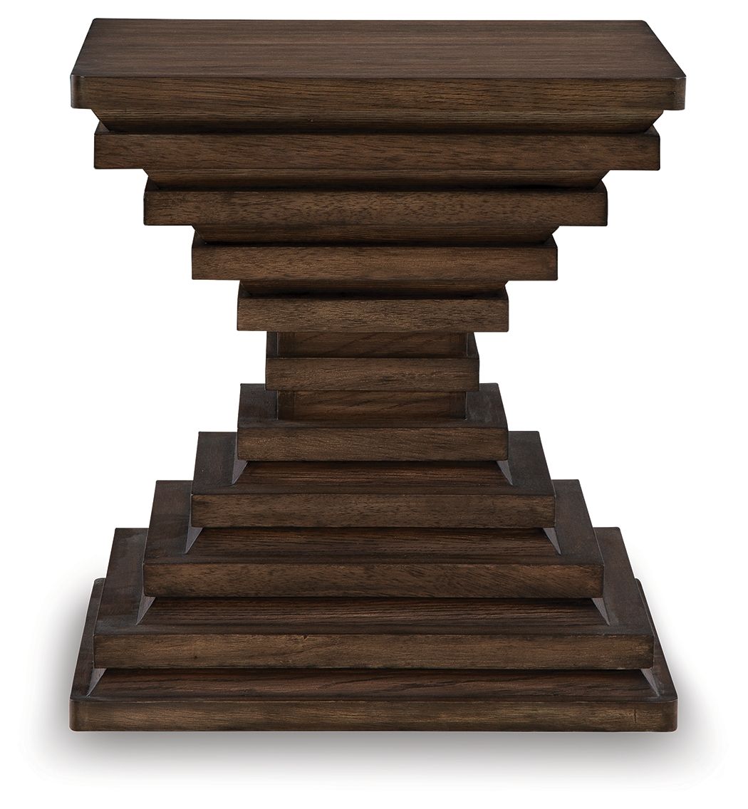 Hannodream - Table d'appoint carrée - Marron chaud